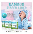Disposable Cloth Bamboo Diaper Liners Eco-friendly  Fragrance Free   Chlorine   