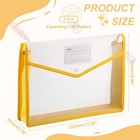 2 Pack A4 Plastic File Folders With Snap Closure  Yellow  Horizontal