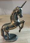 Brass Unicorn Statue Figurine 10  One Piece Metallic Luster Mystical  Beauty 