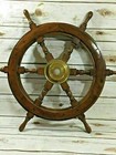 24  Brass Finishing Wooden Steering Ship Wheel Pirate Vintage Wall Boat D  cor
