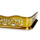 Serpentine Griffin 19th C Solid Brass Fireplace Fender 54 1 2  X 15  Antique