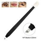 10pcs Disposable Microblading Manual Pen With Needle And Cap Permanent Makeup   