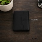 Men s Slim Leather Wallet Credit Card Id Cash Coin Holder 9 Slots Black Grain