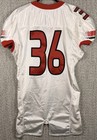 Nike Team Football Jersey Xl Isle  36 Sewn Game Team Issued White Red 2014