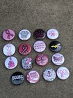 Assorted Breast Cancer Awareness 1 25 Inch Buttons Pack Of 48 Office Supplies