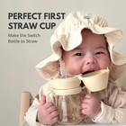 Grosmimi Flip Top Spill Proof Sippy Cup  Ppsu  Bpa Free  6 Oz  Stage 2 Straw    