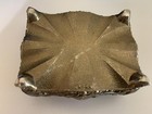 Vintage Silver Tone Trinket Jewelry Box Ornate Floral Red Velvet Lined Japan