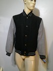 Nwt Vtg 80s Nos Northwest Territory Black gray Wool Varsity Bomber Jacket L Mint