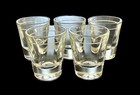Set Of 5 Vintage Clear Shot Glass 2 25    Heavy Thick Bottom W pour Line Excellent