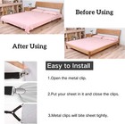 4bed Sheet Fasteners Adjustable Elastic Suspenders Straps Mattress Covers Clips
