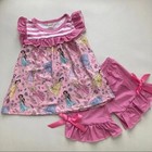 Boutique Princess Belle Jasmine Cute Shorts Set