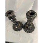 Antique Telescoping Silver Plate Candlesticks Pair Victorian Candle Holders