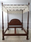 68559  Baker Queen Size Mahogany Canopy Poster Bed