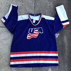 Vinatge 1988 Ccm Team Usa Olympic Hockey Xl Jersey Red White Blue  flawed 