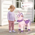 Qaba Ride On Horse For Kids 2  Years  29 5  Height Ride On Pony  Pink