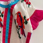 Handmade Embroidered Mexican Huipil Top Dress Oaxaca Hand Sewn Artisan Vintage