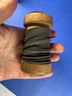 Vtg Birnbach Radio Co  Dial Cloth Cable Used Wooden Wood Spool