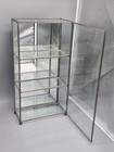 Vintage Glass Metal Mirror Display Cabinet Small