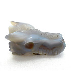 2 9    Agate Geode Carved Crystal Dragon Skull crystal Healing super Realistic