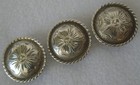 Lot  3  Vintage 1-1 4  Sterling Silver Overlay Conchos bridle spur Straps chaps