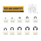300 Pcs Steel E Clip Assortment Kit  Black M1 5-m10  External Retaining Ring