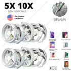 1 3 5 10x Usb Charger Cable 3 6ft For Iphone 14 13 12 11 8 7 6 Charging Cord Lot