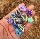 Druzy Gemstone 5pcs Wholesale Lot 925 Sterling Silver Plated Rings Jewelry
