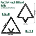 6-piece Magic Pool Ball Rack Set Black For 8-ball 9-ball 10-ball