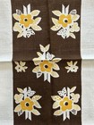 Vintage Brown   Yellow Floral Pattern Linen Kitchen Dish Tea Towel 16   x27   
