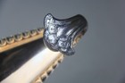 Tiffany   Co  Aesthetic Sterling Silver Stylized Peacock Tail Footed Bonbon Dish