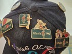 1996 Olympic Hat With 14 Olympic Pins Wonderful Memorabilia  