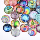 70 Pcs Flatback Dome Half Round Mixed Glass Cabochons For Diy Projects  25x6mm