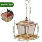 Lbting Bird Feeder For Outdoor  Squirrel Proof Metal Wild Bird Feeder Decorat   