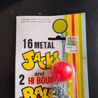 Vintage Double Jacks Two Can Play Game 16 Metal Jacks And Two Rubber Balls