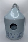 Rae Dunn By Magenta Blue Snow Day Hanging Bird House 