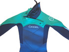 Xcel Wetsuit 4 3mm Full Suit Youth Size 12 Green Black Chest Zip