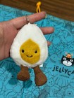 Jellycat Amuseables Soft Boiled Egg Plush Bag Charm Keychain Nwt Cute Gift