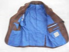 Boys T o  Brown   Orange Patch Pocket Blazer Slim Sizes 4 - 7