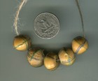 African Trade Beads Vintage Antique Venetian Old Glass Yellow King Beads
