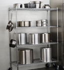  2 Pack  Chrome Commercial Wire Shelving Sections 24  Depth 7 Sizes  Nsf Rated