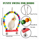 7pcs Bird Toy Wood Parrot Toys Set Cage Bird Accessories Swing Suspension Bridge