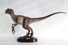 Dino Dream 1 15 Tyrannosaurus Velociraptor Faux-bronze Jp30th Edition Dinosaur