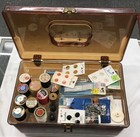 Vintage 1960s Wilson Wil-hold Sewing Box Amber Hard Plastic W accessories