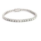 9 25 Ct Genuine Round-cut Real Diamond Tennis Bracelet 7  14k White Gold