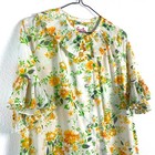 Vintage Smart Time Bright Floral Nightgown Muumuu Button Robe Caftan 18 Mint
