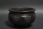 Antique Japanese Bronze Incense Burner Meiji Period Censer Metalwork 3 8 Inch