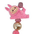 Handmade Pink Labubu Dupe Bunny Beaded Pen Sparkle Rhinestone Grip 7 5     Kawaii