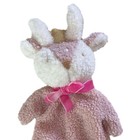Christmas Reindeer Baby Blankee Plush Pink Security Blanket