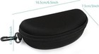 2-pack Sunglasses Hard Case Eye Glasses Black Clam Shell Zipper With Hook