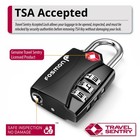 Fosmon 6 Pack Tsa Locks For Luggage  Padlock Combination Lock Easy To Set  Black